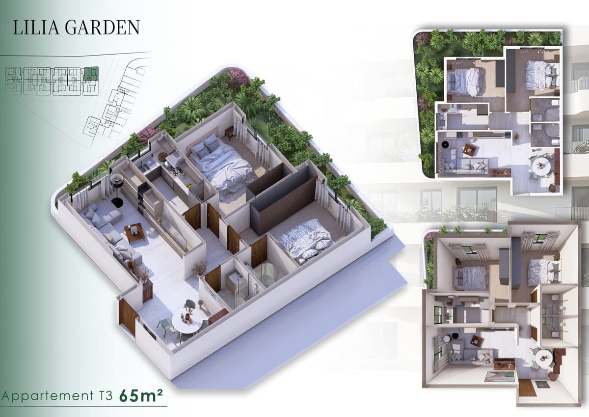 Appartement T3 · 65 m²