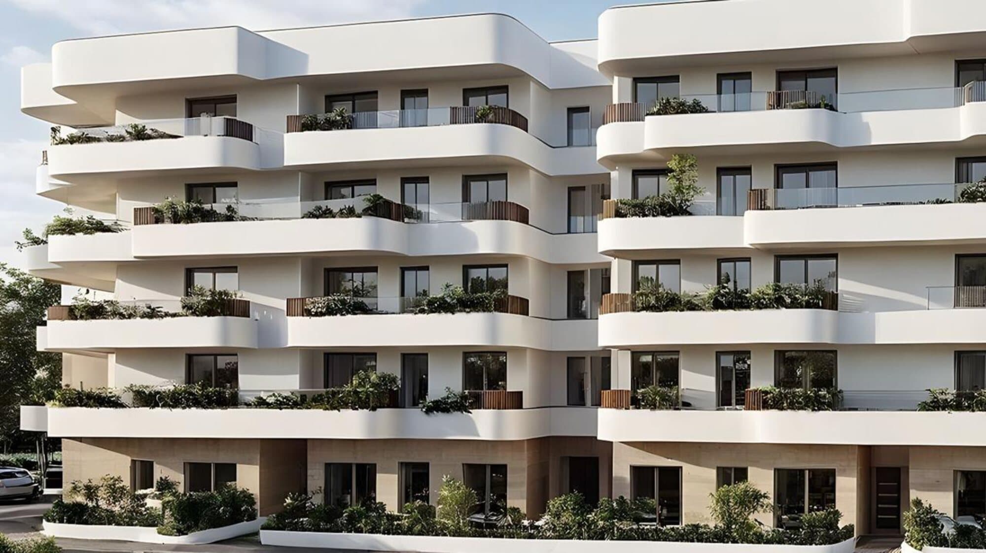 Balcons végétalisés et lignes contemporaines